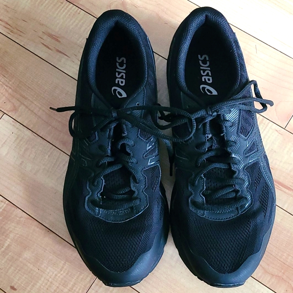 ASICS MENS T6B0N RUNNING SHOES SZ 10 US BLACK